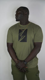 Load image into Gallery viewer, Shurtlive Bolt Box Tee-Military Green/Black
