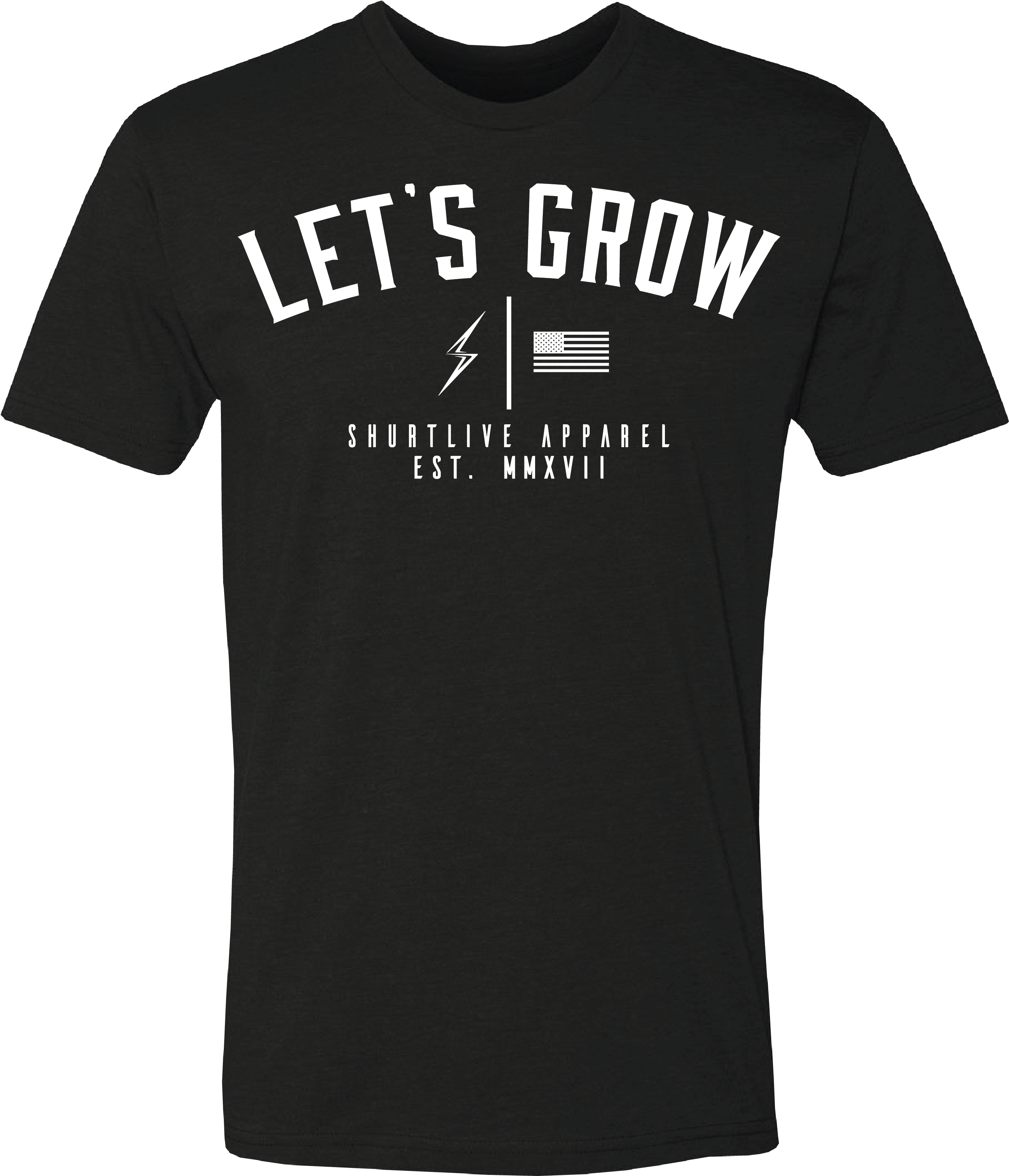 Let’s Grow Tee-Black/White