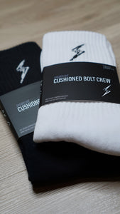 Shurtlive Cushioned Bolt Crew Socks-Black
