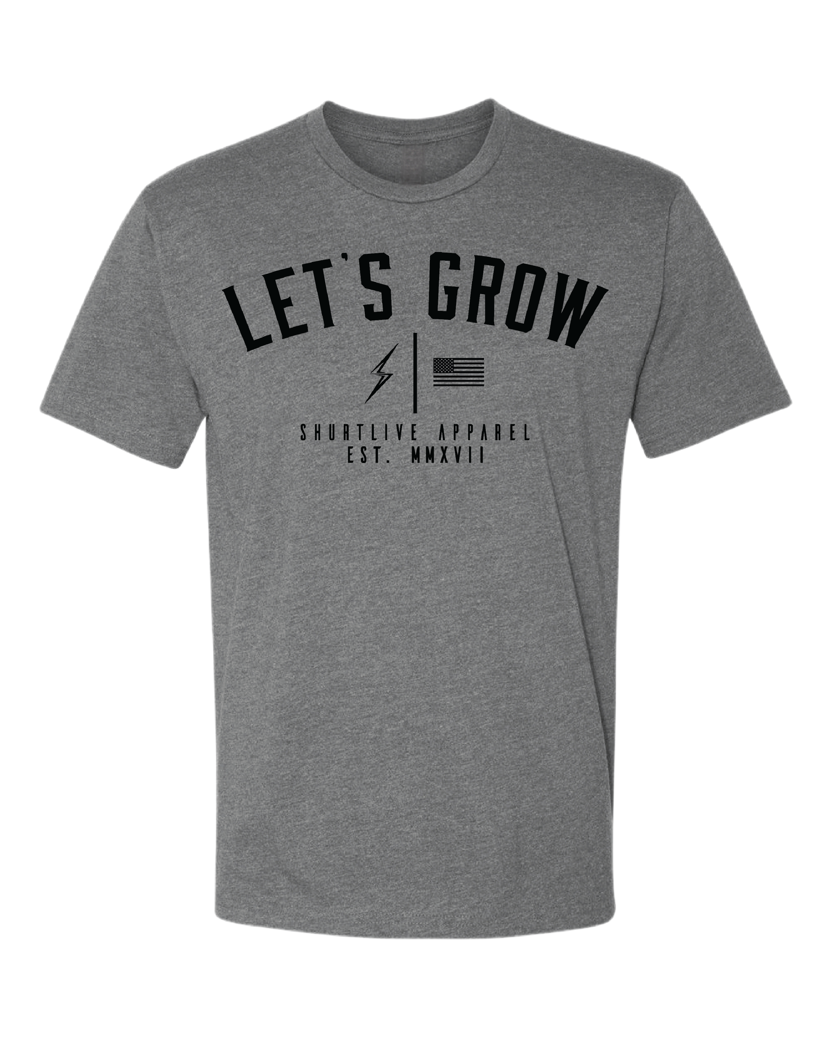 Let’s Grow Tee-Heather Grey/Black