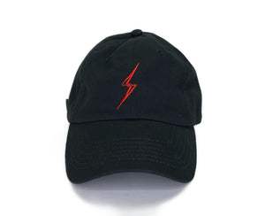 Classic Bolt Dad Hat-Black/Red