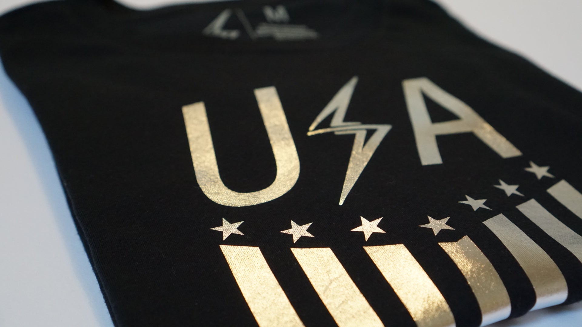 Limited Edition Team USA Stars & Stripes Tee-Black/Chrome