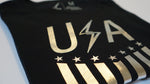 Load image into Gallery viewer, Limited Edition Team USA Stars &amp; Stripes Tee-Black/Chrome
