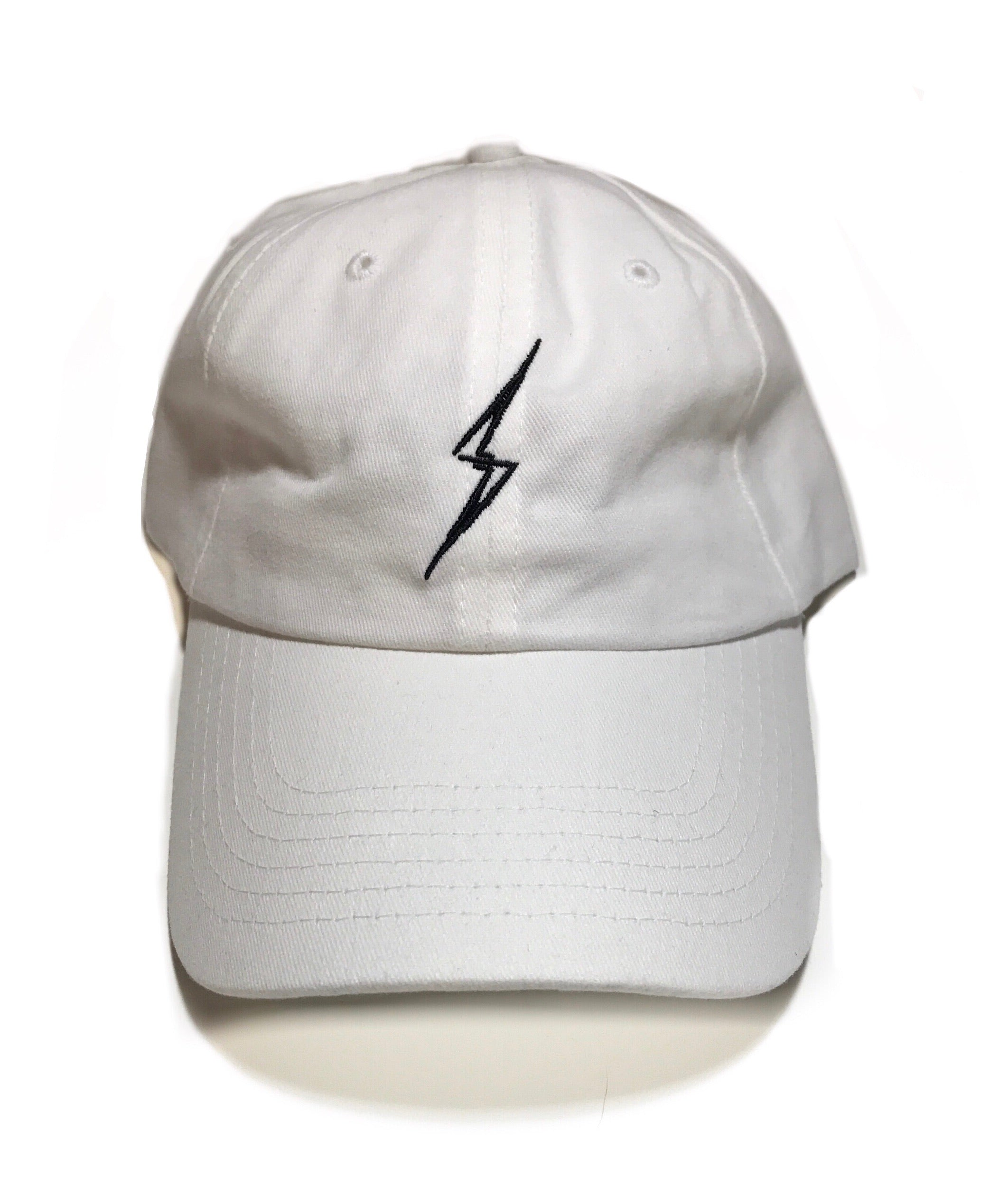 Classic Bolt Dad Hat-White/Black