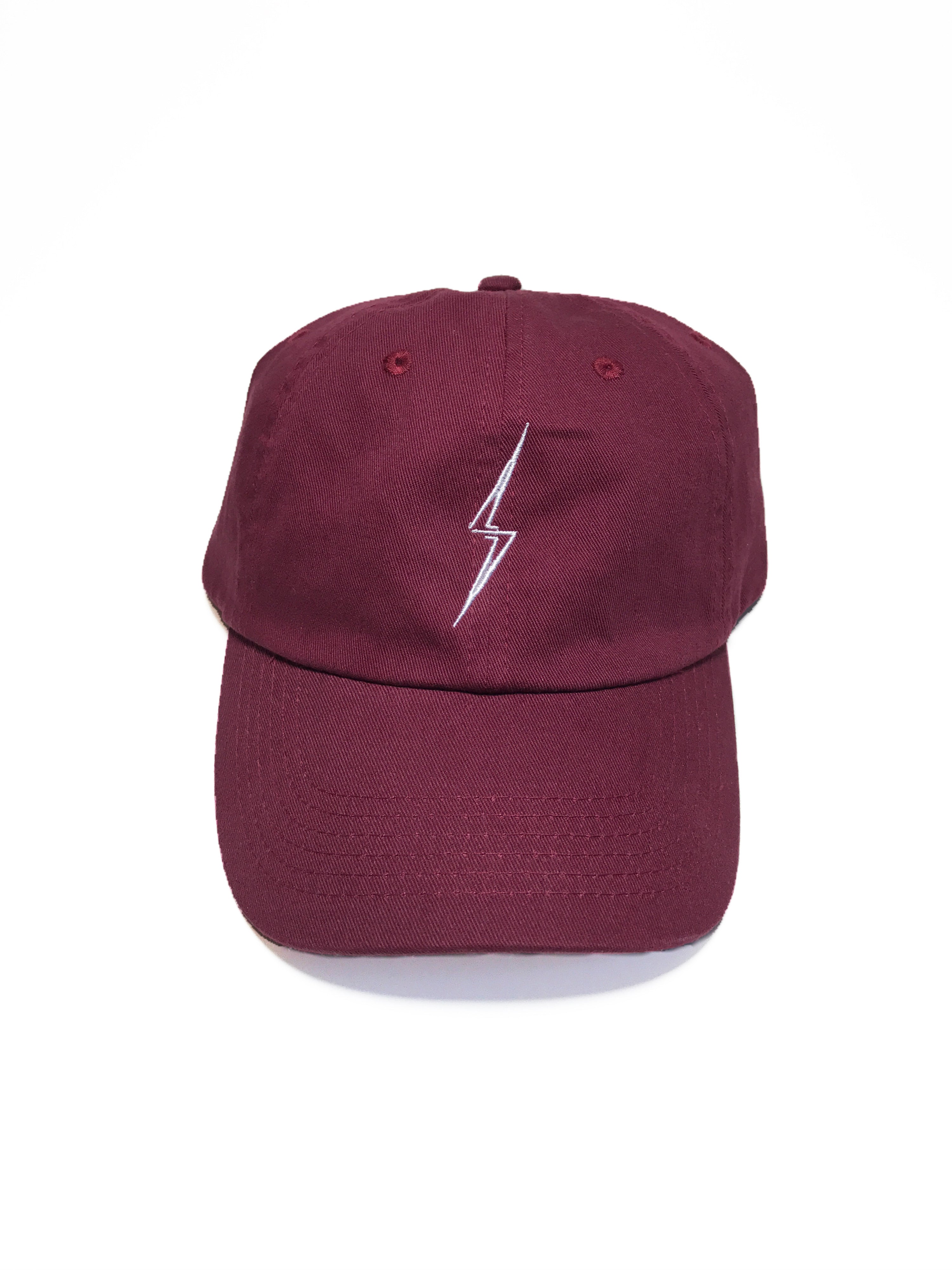 Classic Bolt Dad Hat-Maroon/White