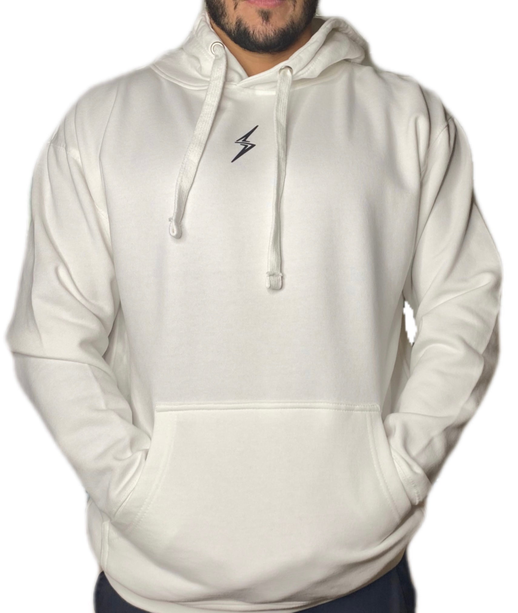 Pro Fleece Hoodie-White/Black