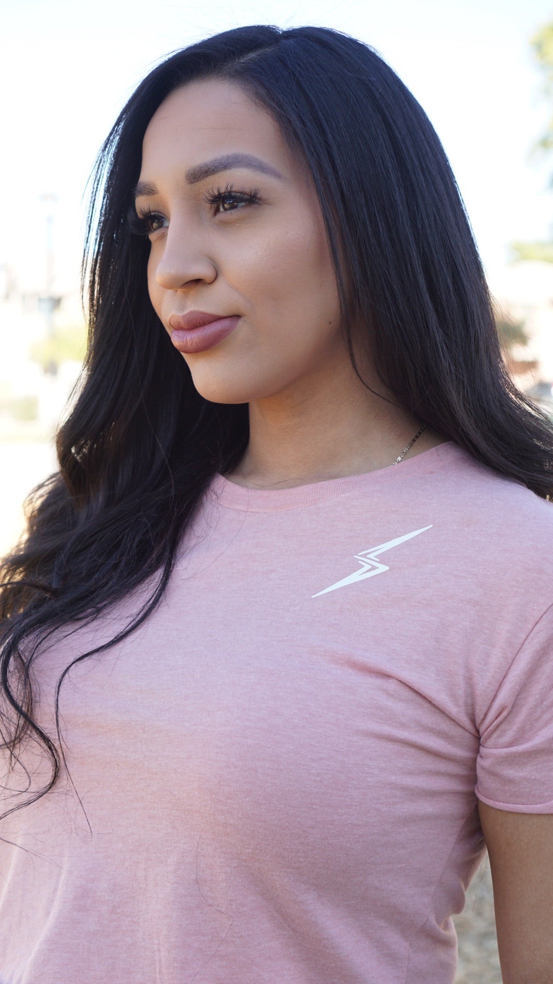 Shurtlive Bolt Crop Tee-Desert Pink