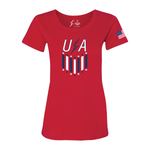 Load image into Gallery viewer, Women’s Stars &amp; Stripes Team USA Tee-Red/Navy/White
