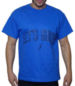 Load image into Gallery viewer, Oversized Let&#39;s Grow Arc Tee-Royal Blue/Black
