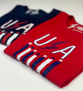 Men’s Stars & Stripes Team USA Tee-Navy/Red/White