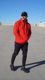 Load image into Gallery viewer, Pro Fleece Hoodie-Red/Black
