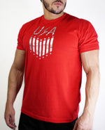 Load image into Gallery viewer, Limited Edition Team USA Stars &amp; Stripes Tee-Red/Chrome
