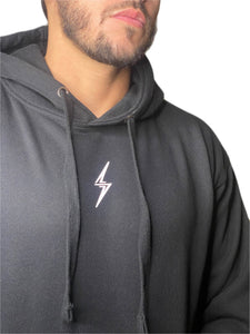 Pro Fleece Hoodie-Black/White