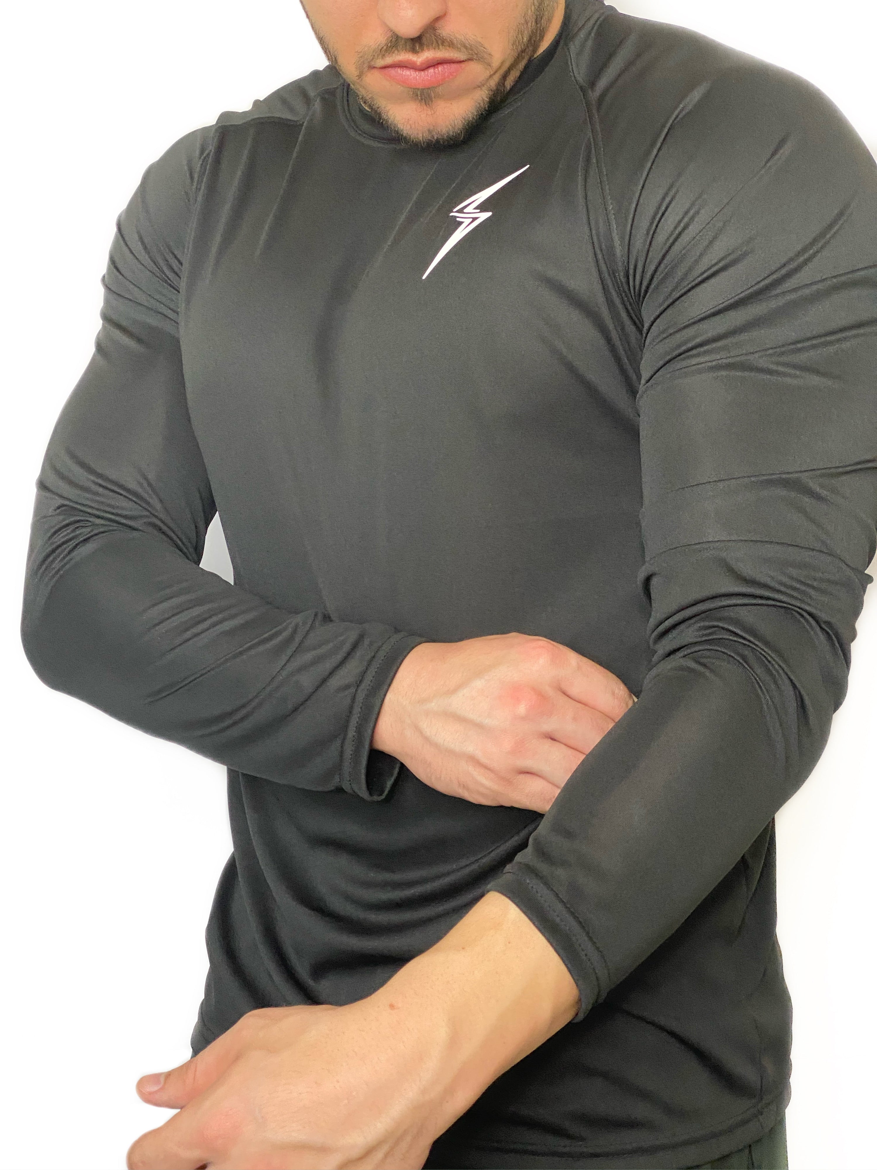 Men’s Poly-Tech Performance Long Sleeve - Black/White