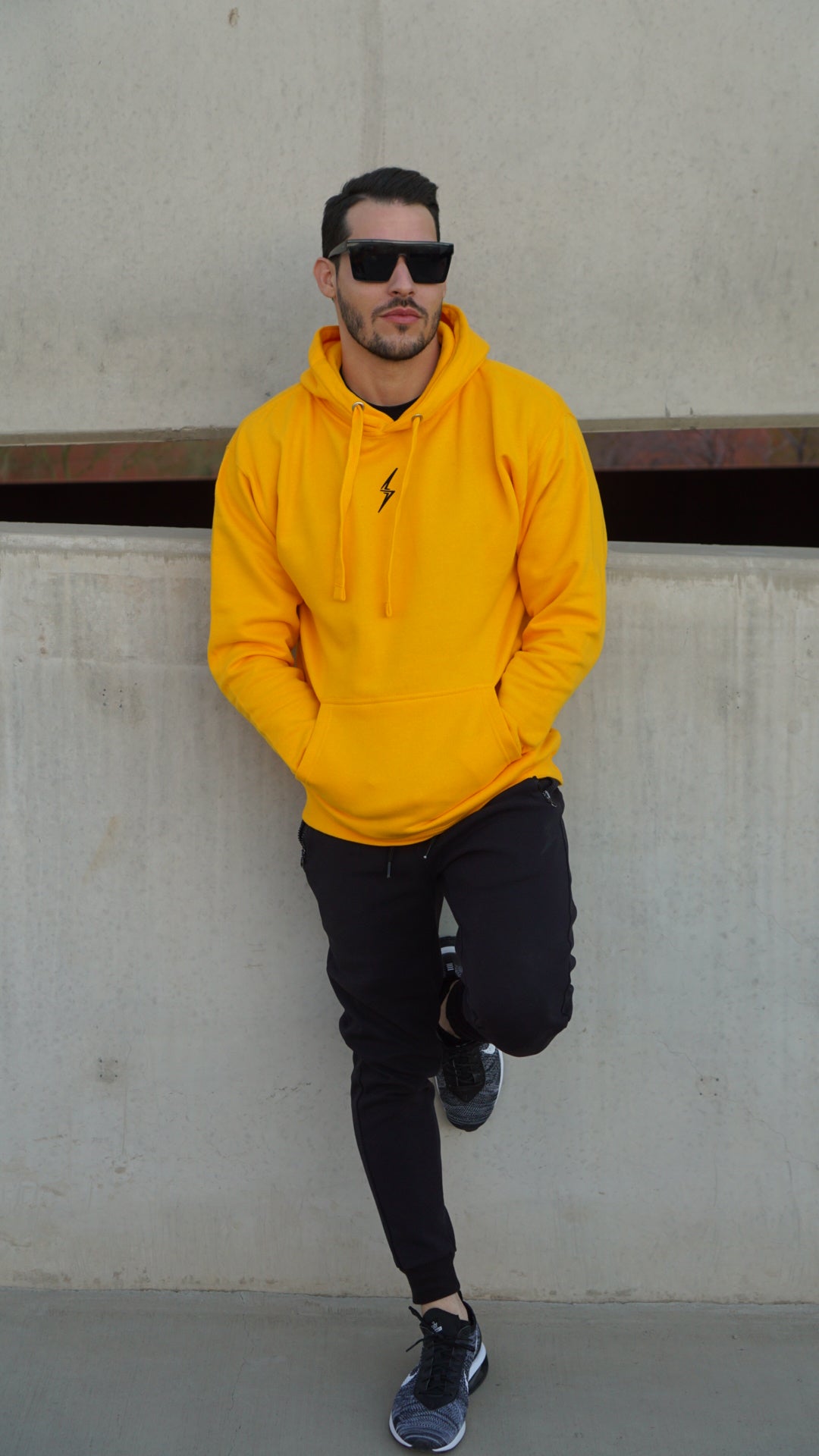 Pro Fleece Hoodie-Gold/Black