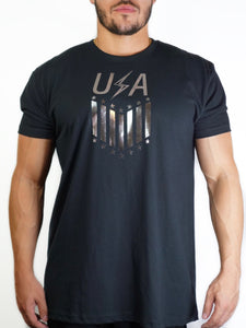 Limited Edition Team USA Stars & Stripes Tee-Black/Chrome