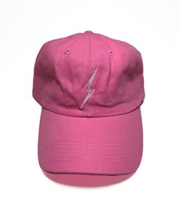 Classic Bolt Dad Hat-Pink/White