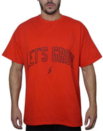 Load image into Gallery viewer, Oversized Let&#39;s Grow Arc Tee-Red/Black
