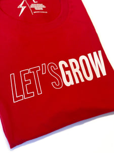 Let's Grow Outline-Red/White