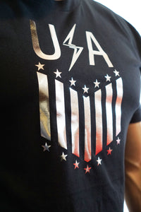 Limited Edition Team USA Stars & Stripes Tee-Black/Chrome