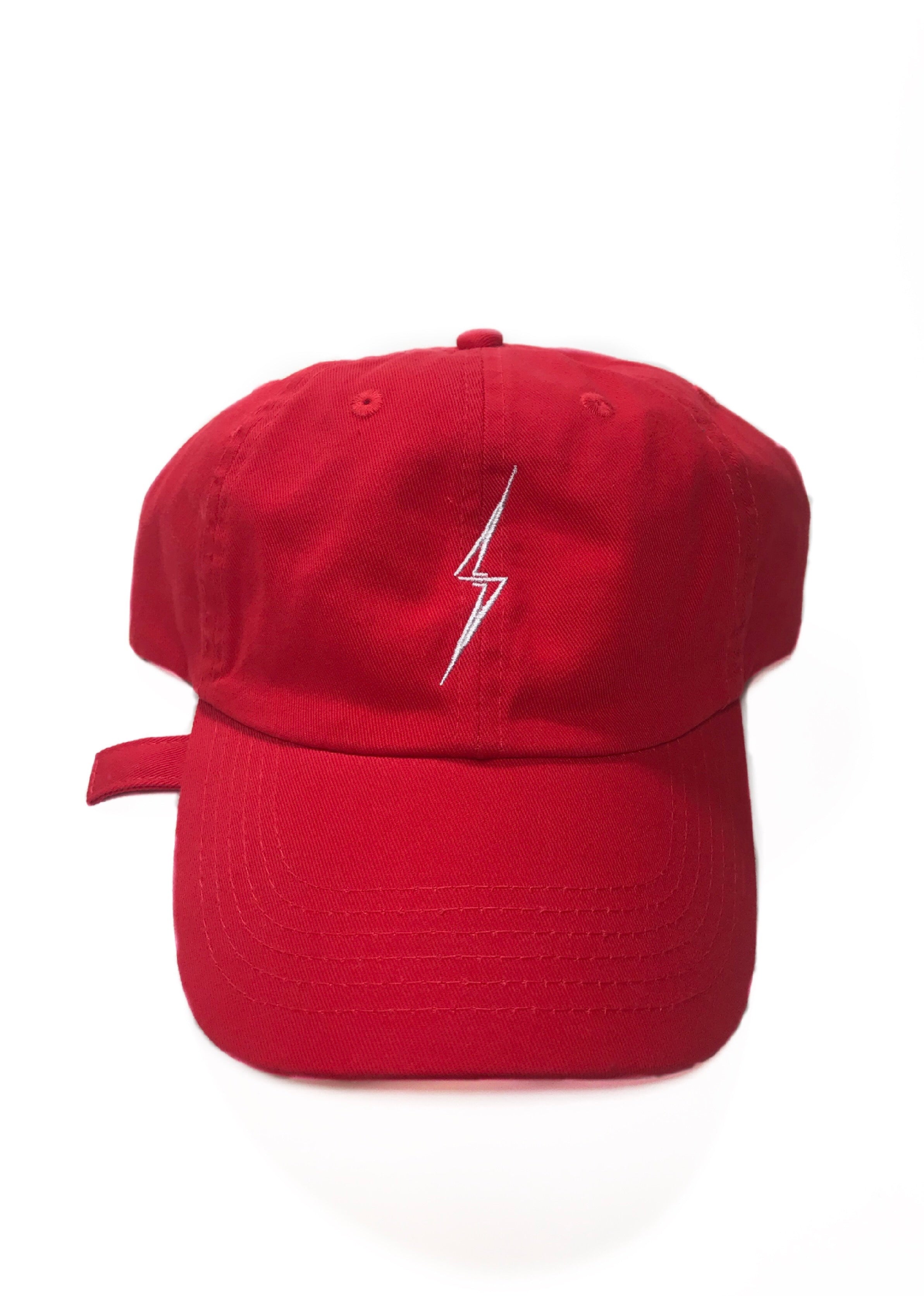 Classic Bolt Dad Hat-Red/White