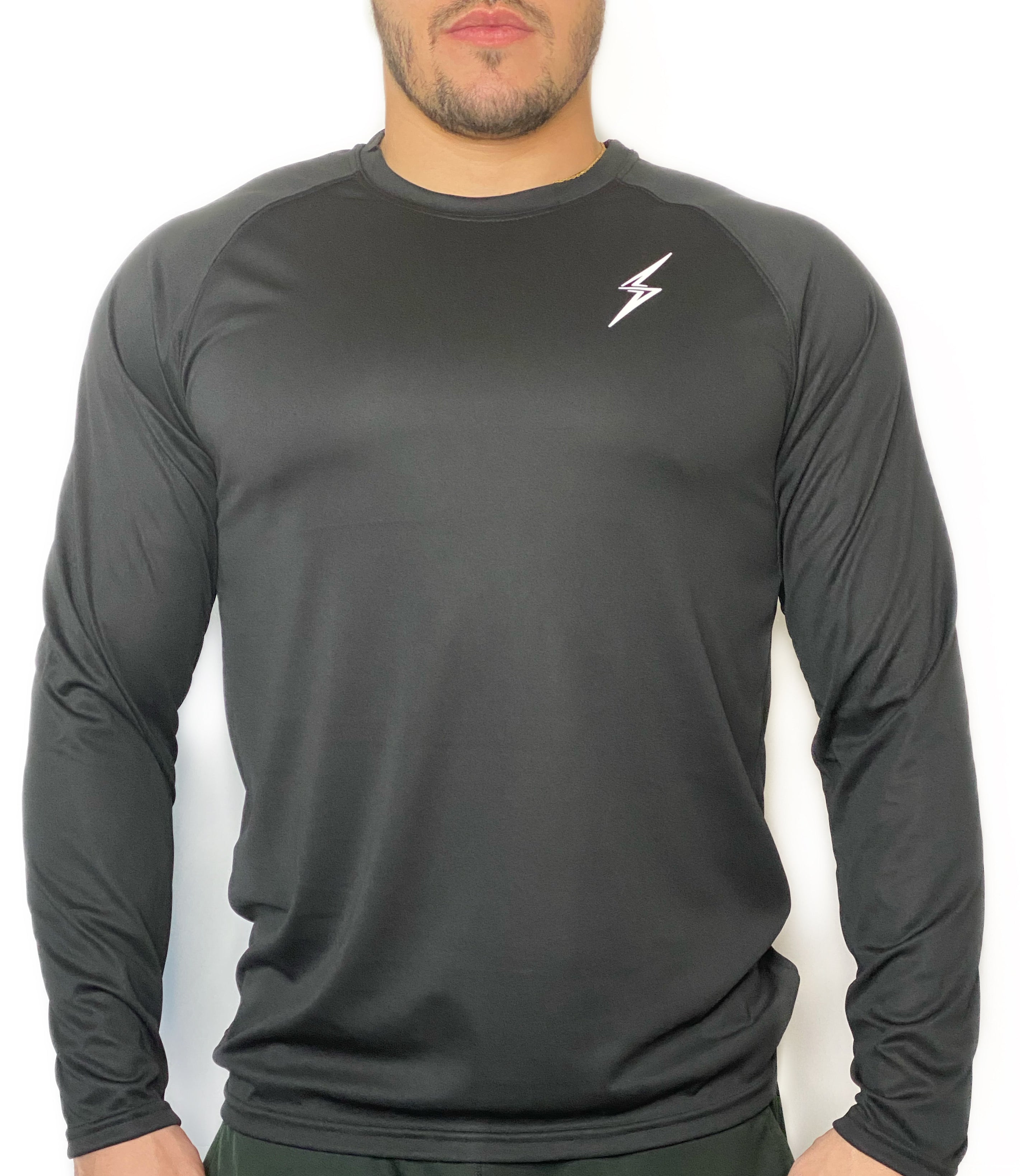 Men’s Poly-Tech Performance Long Sleeve - Black/White