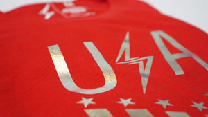 Limited Edition Team USA Stars & Stripes Tee-Red/Chrome