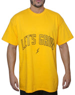 Load image into Gallery viewer, Oversized Let&#39;s Grow Arc Tee-Gold/Black
