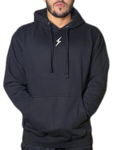 Pro Fleece Hoodie-Black/White