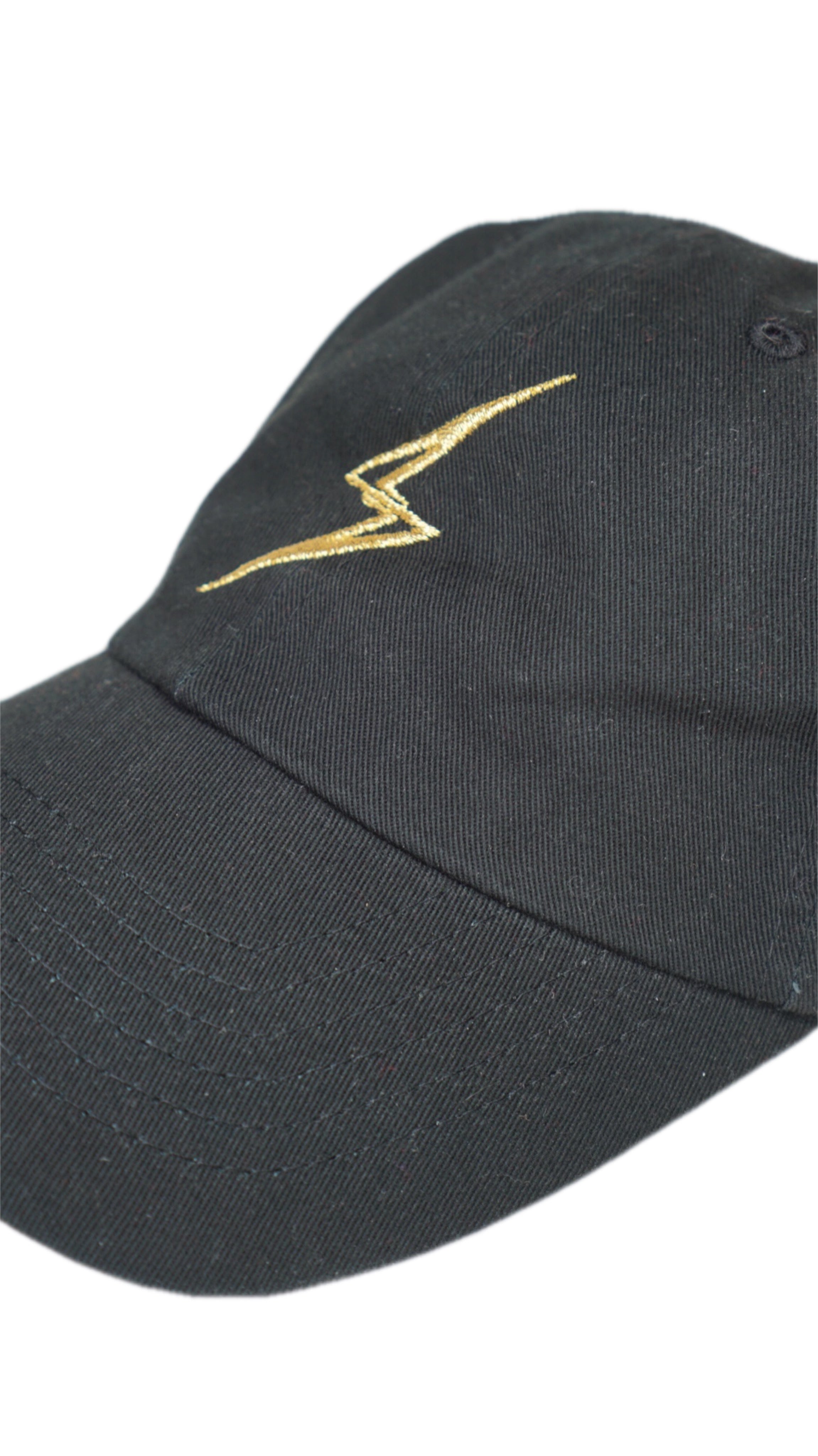 Classic Bolt Dad Hat-Black/Gold