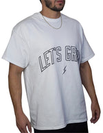 Load image into Gallery viewer, Oversized Let&#39;s Grow Arc Tee-White/Black

