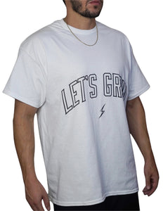 Let's Grow Arc Tee-White/Black