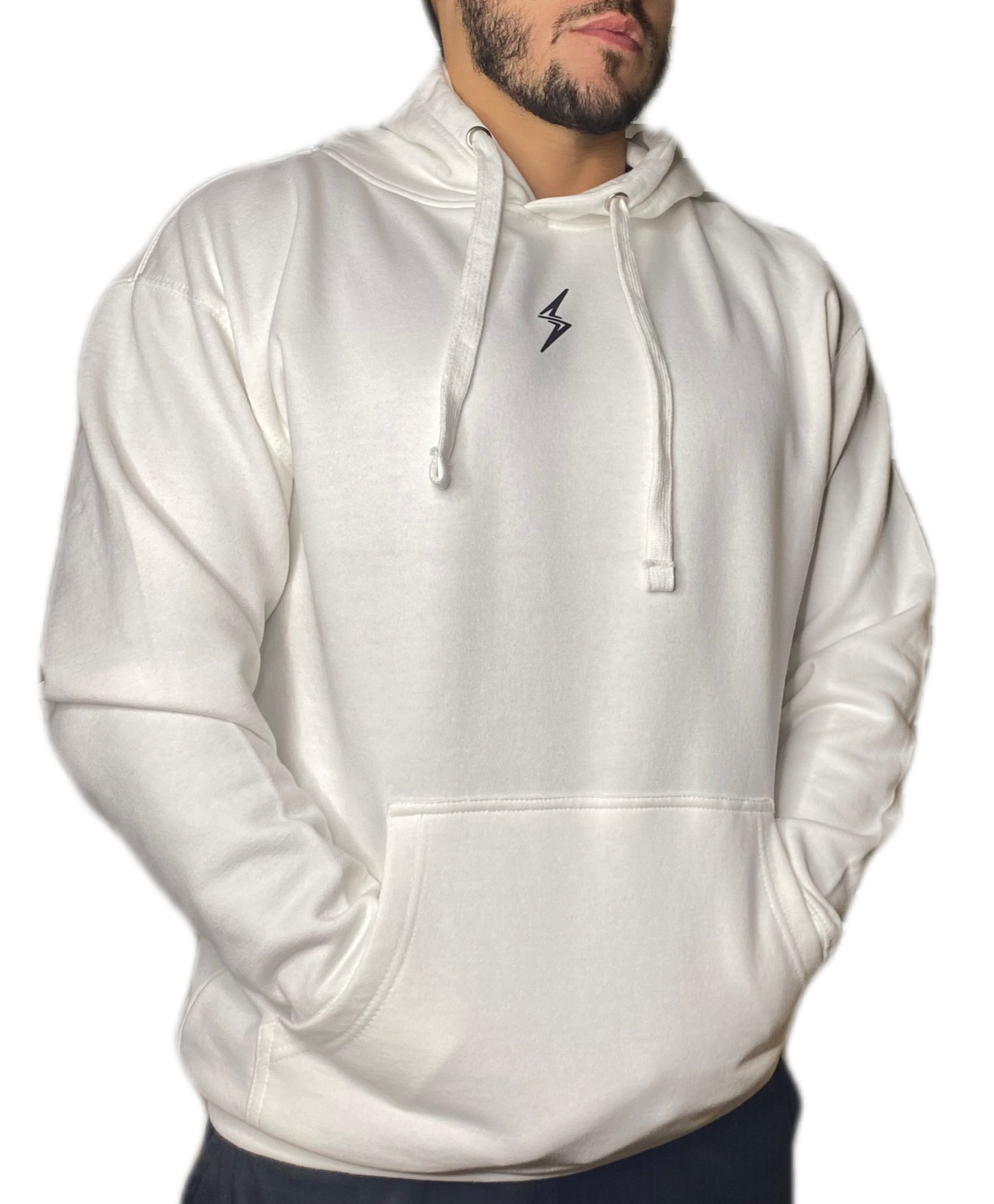 Pro Fleece Hoodie-White/Black