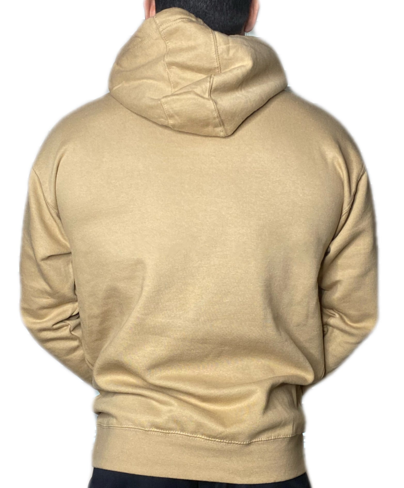 Pro Fleece Hoodie-Sandstone/White