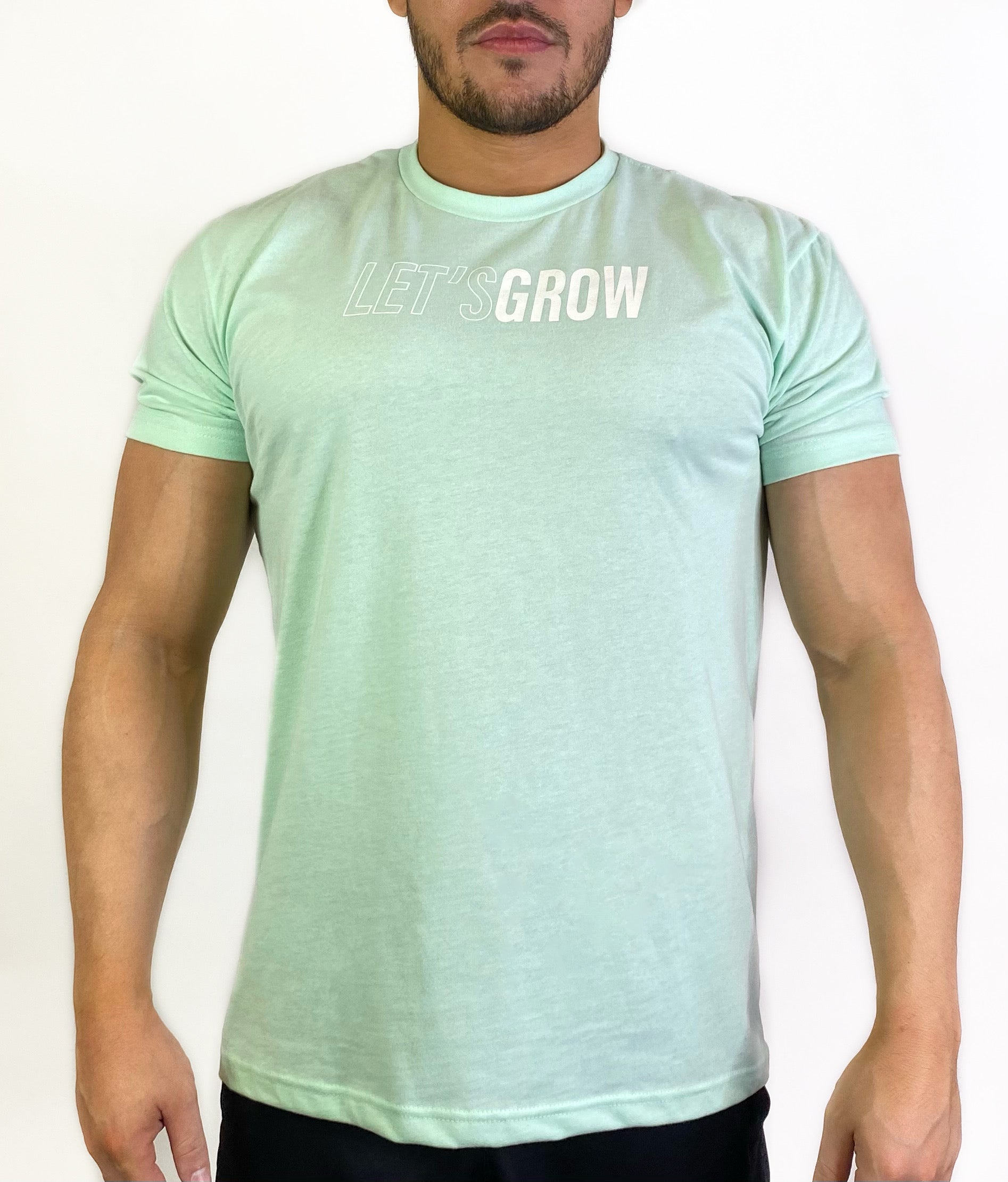 Let's Grow Outline-Mint/White
